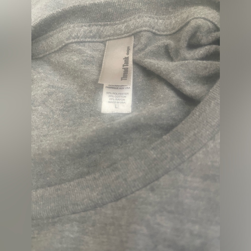 Relax slouchy t shirt gray size large - Picture 2 of 3